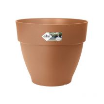 Elho - Vibia Campana Bac a fleurs Rond 55 - Marron - ø 55 x h 47 cm - extérieur - 100% recyclé