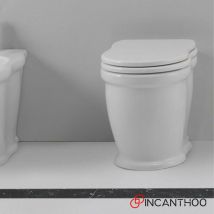 GSG - Vaso Wc a Terra time Filomuro con Scarico a Parete - Convertibile a Pavimento - Sistema di Scarico Smart Clean
