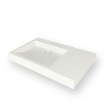 Ambra - passoa ii - Vasque rectangulaire suspendue - Design Elégant et Raffiné - Solide et Robuste - Entretien Facile - Blanc - 45.5 x 81 x 7.5 cm