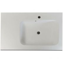 Cedam - Vasque à encastrer 80 cm Lavabo de salle de bain Blanc