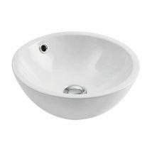 Bathco - Vasque céramique ronde à poser castellon c- Blanc - Ø350 x H145 mm