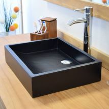 Ocean Line - Vasque à poser effet béton noir, Coreal