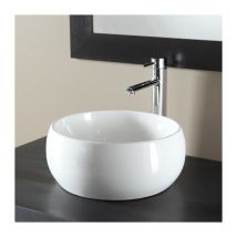 Godart - Vasque à poser forme bol en porcelaine blanche