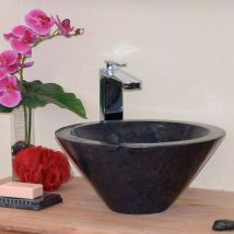 Vasque en Noir à poser, Koni