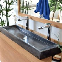 Vasque en Noir à poser, Atlantica