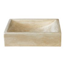 Cristina Ondyna - Lavabo à poser en pierre sable L40 x P30 x H10