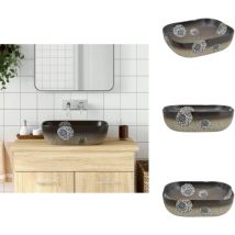Vasque à poser multicolore rectangulaire céramique - Lavabo Design - Lavabo Céramique - Lavabo Moderne - Lavabo Rectangle - Meuble Salle De Bain