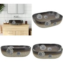 Vasque à poser multicolore rectangulaire céramique - Lavabo Design - Lavabo Céramique - Lavabo Moderne - Lavabo Rectangle - Meuble Salle De Bain