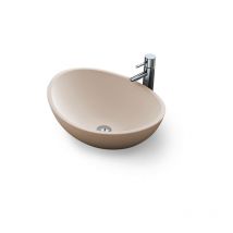 Vasque à Poser Ovale - 42 cm - en Solid Surface - Beige Rosé - Ovéa