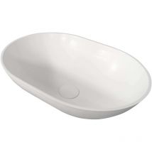 Ambra - Vasque à poser ovale 47 cm en Solid surface - Bora