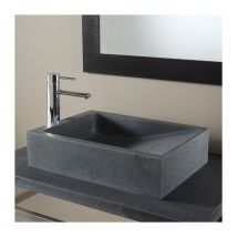 Planetebain - Vasque à poser rectangle en pierre naturelle