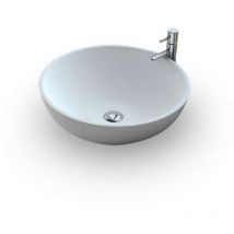 Ambra - Vasque à poser ronde 40 cm en Solid surface - Boléa