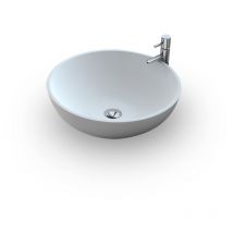 Ambra - Vasque à Poser - Ronde - 50 cm - Composite Blanc - boléa