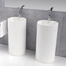 Vasque colonne moderne Vistabella - Blanc Ø45 cm