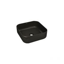 Vasque céramique à poser carrée dinan 40 - Noir Mat - L385 x l385 x H135 mm Bathco