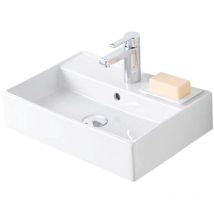 Bathco - Vasque céramique rectangulaire à poser/fixer turin - Blanc Brillant - L500 x l350 x H120 mm