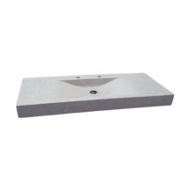 Vasque en pierre Calvi - 120 x 55 x 10 - Charmot Clair Adouci Comptoir Des Pierres