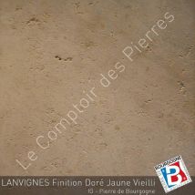 Comptoir Des Pierres - Vasque en pierre Grignan - 70 x 50 x 8 - Lanvignes Doré Jaune Vieilli