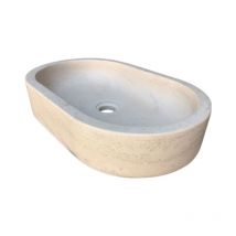 Vasque en pierre Pernand - 85 x 35 x 10 - Charmot Doré Adouci Comptoir Des Pierres