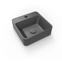 Vasque lave-mains carrée à poser grise smart