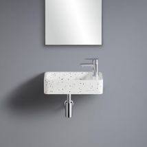 Vasque lave-mains suspendue izia en terrazzo