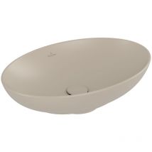 Vasque ovale à poser VILLEROY ET BOCH Loop and Friends non meulé 62 x 42 Almond CeramicPlus sans trop plein