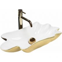 REA - vasque à poser sea infinity white gold + bonde click-clack