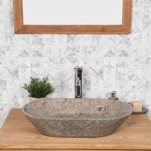 Wanda Collection - Vasque salle de bain à poser Eve gris 60cm