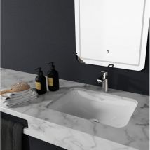Godart - Vasque à encastrer sous plan 55 cm en céramique blanche Taormine