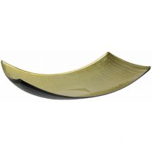 Vassoio curvo nero e oro 38,5 x 22 cm