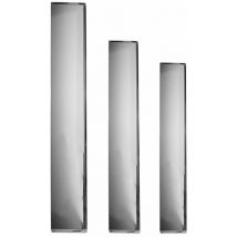 Vassoio da Banco per pasticceria bordo chiuso in acciaio inox teglia gastronomia rosticceria contenitore espositore rettangolare - misura: 60x10 cm