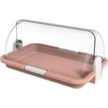 Vassoio da Bar con coperchio porta caffè vetrina contenitore alimenti multiuso cibi cornetti pasticcini doppia apertura dxesx