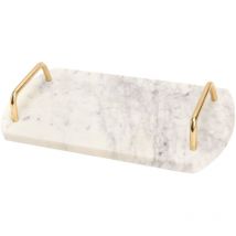 Vassoio da portata con manici in metallo 30 x 15 cm