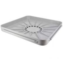 Nicoll - Vassoio sifonico in pvc 40 x 40 cm con adattatore, grigio chiaro