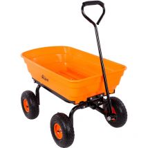 Vaunt - Heavy Duty 75L Tipping Garden Cart Wheelbarrow Dump Tip Trolley Trailer