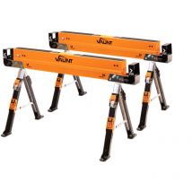 Vaunt V2003015 Fully Adjustable Trestle Twin Pack Saw Horse Max Capacity 1,200kg