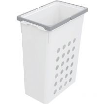 Vauth Sagel Wäschesammler 21l Wash - Praktischer Wäschekorb Schmal Mit Optimaler Luftzirkulation, Wäschekorb Plastik, 44 Liter Weiß