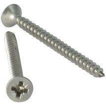 Vis Express - vba Vis bois agglo Tête fraisée tf Pozi N°1 3X30 Filetage total Inox A4-100 pièces