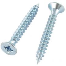 Vba Vis bois agglo Tête fraisée tf Pozi N°2 4X40 Filetage total Acier zingué-1000 pièces