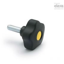 Lobe knob-VCT.53 p-M10x50-SOFT-C2 Orange - Elesa