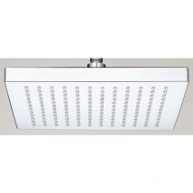 Alpha Square - Soffione doccia fisso a pioggia, 20,3 cm, connettore a sfera da 1/2' - Veebath