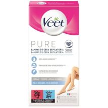 Strisce Depilatorie Veet Pure Per Pelli Sensibili, 40 Pezzi.