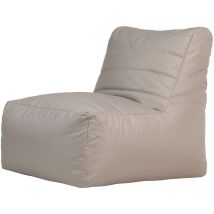 Veeva - Pouf fauteuil de jardin Modulaire d'extérieur, 65x96x72cm, Jardin ou Salon, Beige Galet