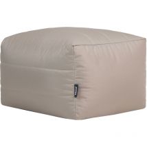 Veeva - Pouf Repose-pieds Modulaire d'extérieur, 65x54x37cm, Jardin ou Salon, Beige Galet