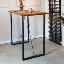 Hoher Industrieller Stehtisch Vegas 130x70 Cm Mangoholz