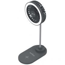 Veho - UF-2 Ventilateur usb de bureau usb 3 en 1, chargeur de smartphone et lampe led (VUF-002-UF2)