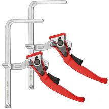 Veiko 2 Stück Upgrade aus legiertem Stahl, schnelle Ratschen-Schienensägen-Führungsschienenklemme, MFT-Klemme für MFT-Tisch und