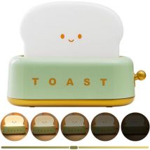 Veilleuse Enfant, led Lampe de Chevet Toaster, Veilleuse Bébé Rechargeable usb, Veilleuse Bebe à Intensité Variable, Lampe Chevet Chambre avec