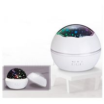 Veilleuse blanche avec projecteur d'étoiles, veilleuse de décoration de chambre à coucher, meilleur cadeau pour les enfants