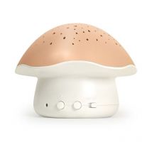 Pabobo - Veilleuse champignon musicale avec projecteur d'étoiles Rose
